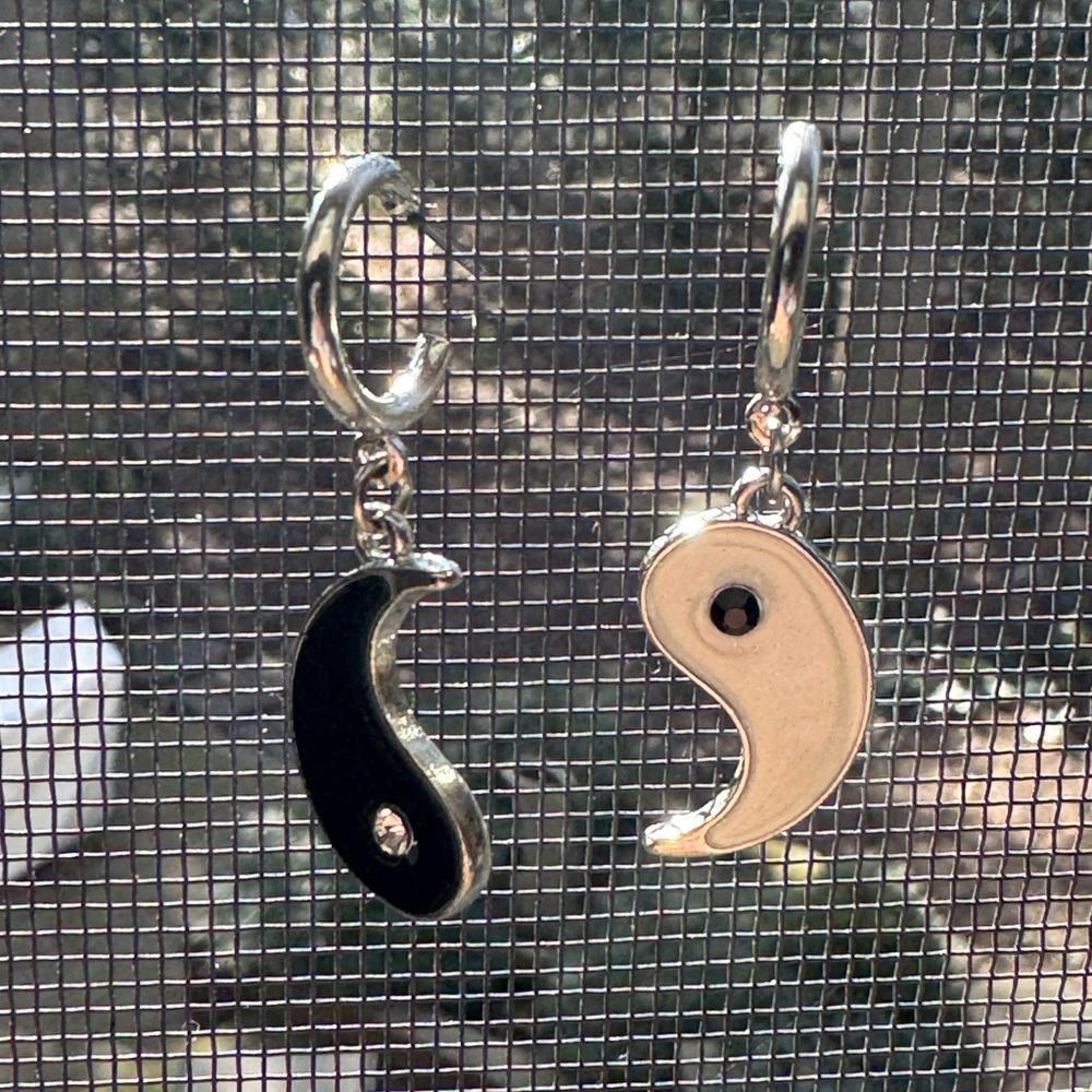 Yin Yang Hoop Earrings